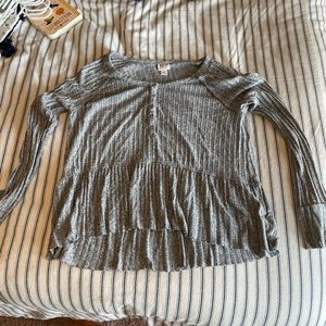 Long sleeve peplum shirt